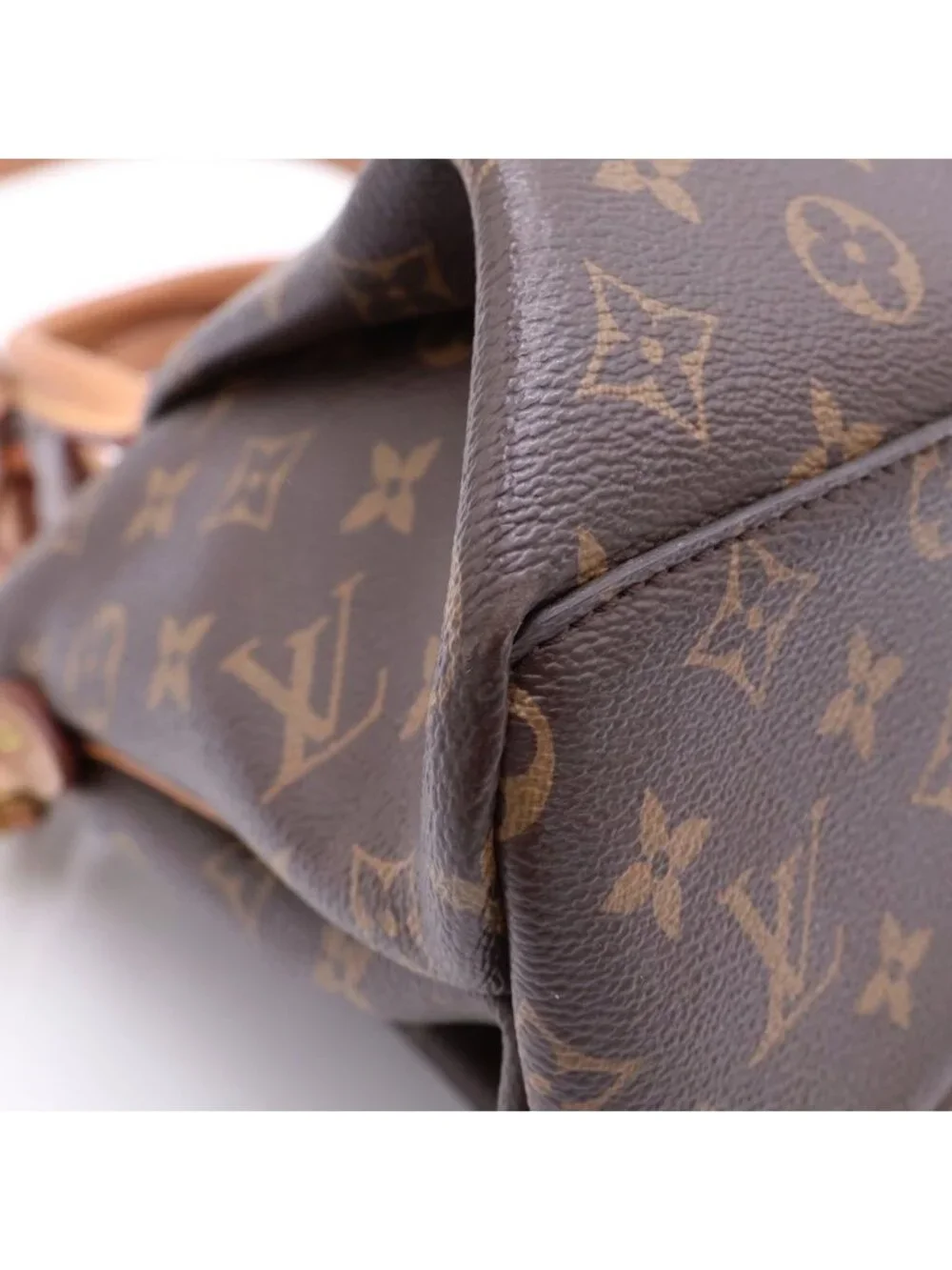 Louis Vuitton Monogram Rivoli MM 2-Way Shoulder Bag Brown Leather Gold